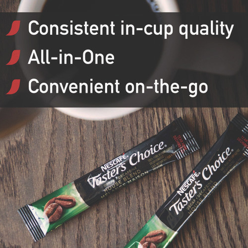 Taster's Choice Stick Pack, Decaf, 0.06oz, 80/Box, 6 Boxes/Carton