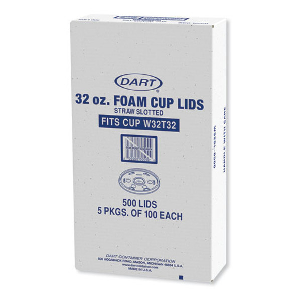 Lids for Foam Cups and Containers, Fits 32 oz/44 oz Hot Cups, Plastic, Translucent, 500/Carton Lids for Foam Cups and Containers, Fits 32 oz/44 oz Hot Cups, Plastic, Translucent, 500/Carton