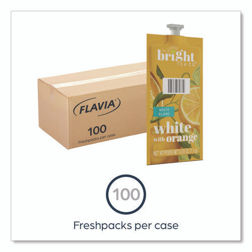 The Bright Tea Co. White with Orange Tea Freshpack, 100/Carton