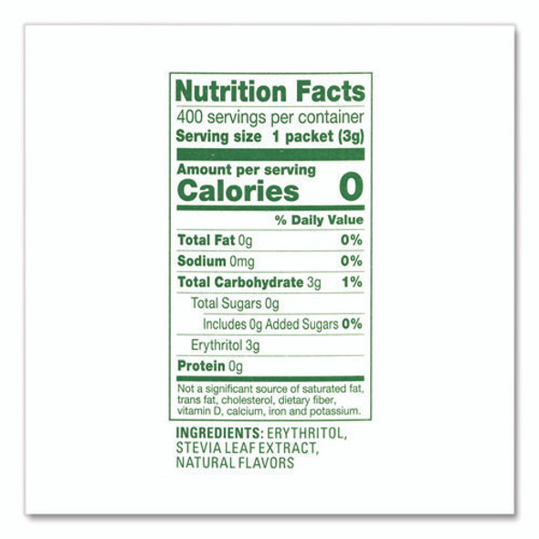 Natural Sugar Substitute, 0.12 oz Packet, 140/Box