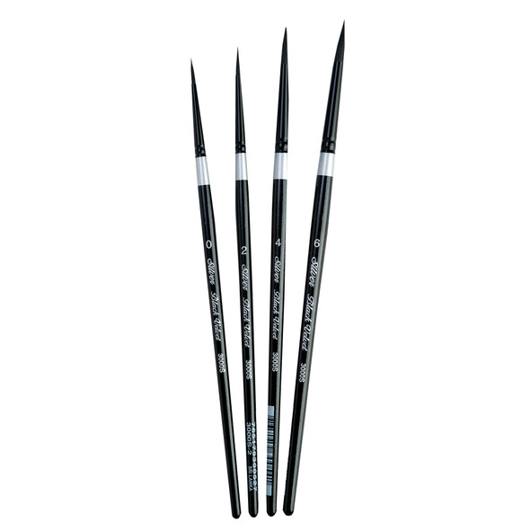 Black Velvet Small Round Brushes, Set of 4