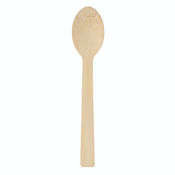 Bamboo Cutlery, Mediumweight Spoon, Paper, Light Golden, 100/Pack, 10 Packs/Carton