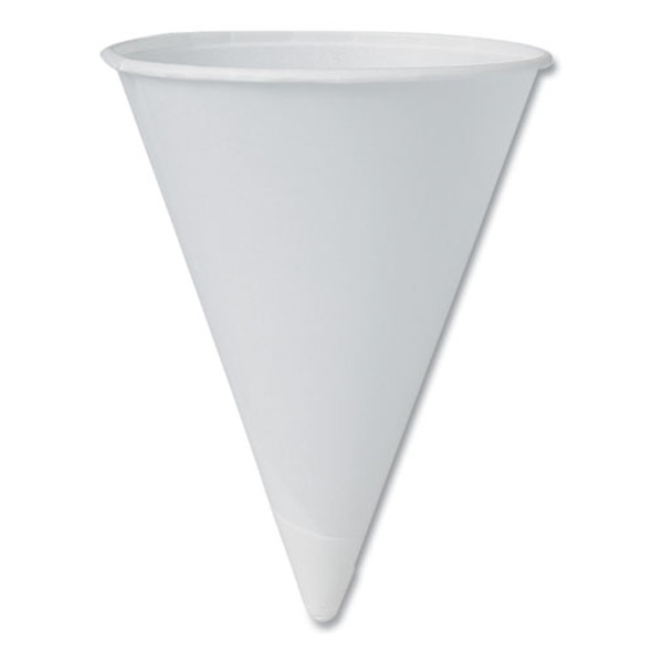 Cone Water Cups, Chipboard Box Inner Packaging, 4 oz, Paper, White, 200/Bag, 25 Bags/Carton Cone Water Cups, Chipboard Box Inner Packaging, 4 oz, Paper, White, 200/Bag, 25 Bags/Carton