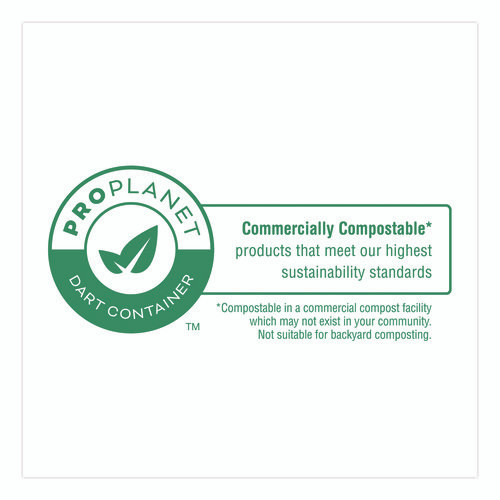 Compostable Molded Fiber Hinged Trays, ProPlanet Seal, 8.65 x 7.94 x 2.98, Natural, 200/Carton