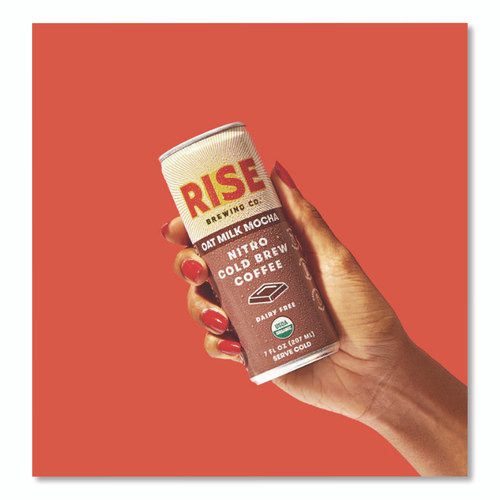 Nitro Cold Brew Latte, Oat Milk Mocha, 7 oz Can, 12/Carton