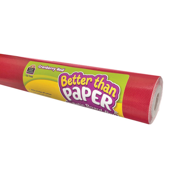 Better Than Paper® Bulletin Board Roll, 4' x 12', Cranberry Red, 4-Pack
