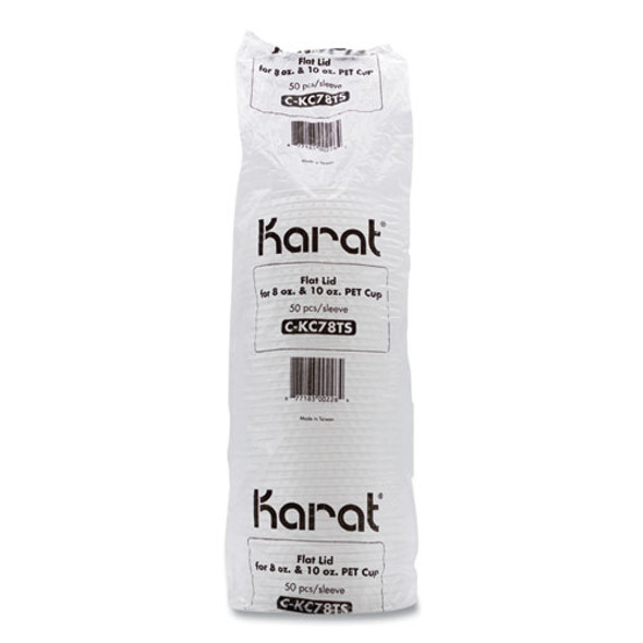 PET Lids, X Straw Hole, Fits 8 oz to 10 oz Cold Cups, Plastic, Clear, 1,000/Carton