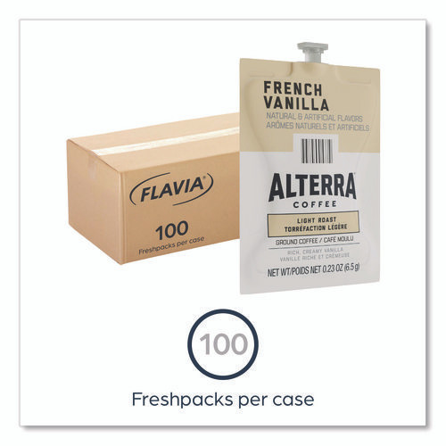 Alterra French Vanilla Coffee Freshpack, 100/Carton