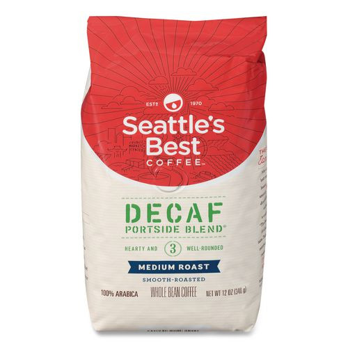 Port Side Blend Ground Coffee, Decaffeinated Medium Roast, 12 oz Bag, 6/Carton