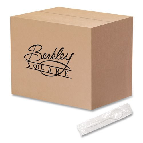 Individually Wrapped Mediumweight Cutlery, Soup Spoon, Plastic, White, 1,000/Carton