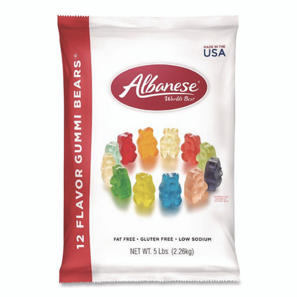 Gummi Bears, 12 Assorted Fruit Flavors, 5 lb Bag