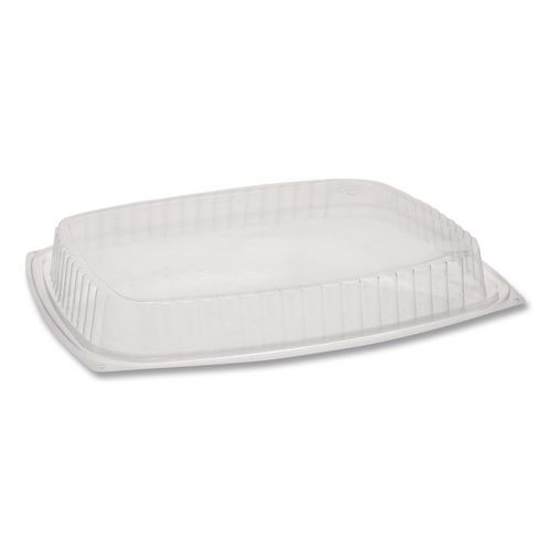 Showcase Deli Container Lid, Dome Lid For 3-Compartment 48/64 oz Containers, 9 x 7.4 x 1, Clear, Plastic, 220/Carton