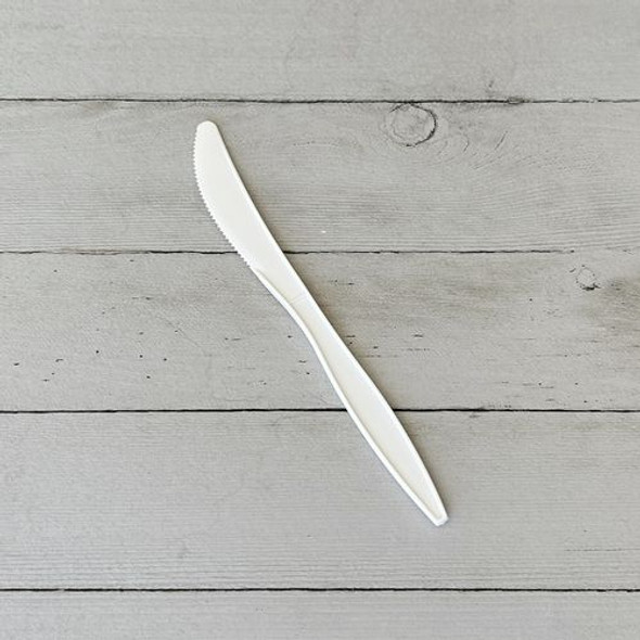 Mediumweight Polypropylene Cutlery, Knife, 5.86", Plastic, White, 1,000/Carton Mediumweight Polypropylene Cutlery, Knife, 5.86", Plastic, White, 1,000/Carton