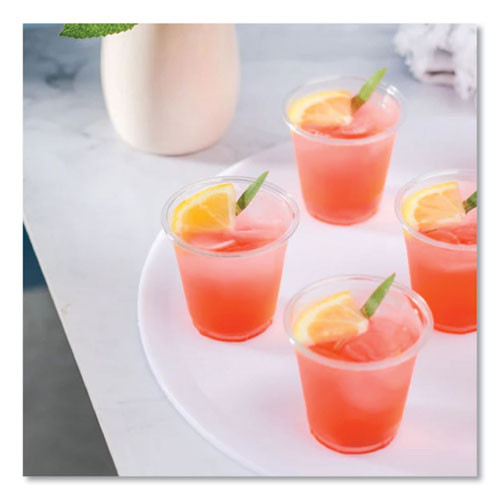 PET Plastic Cups, 3 oz, Clear, 2,500/Carton