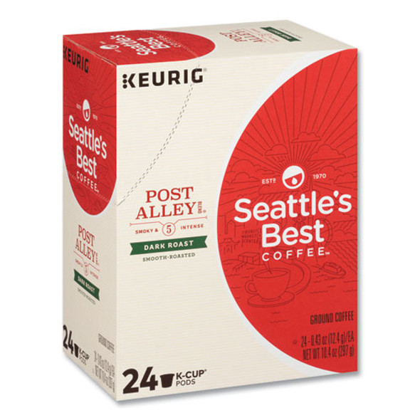 Post Alley Dark Coffee K-Cup, 24/Box, 4/Carton