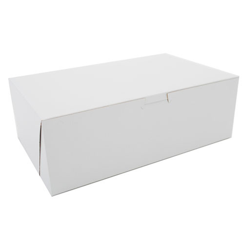 White One-Piece Non-Window Bakery Boxes, 10.75 x 6.75 x 3.63, White, Paper, 250/Carton