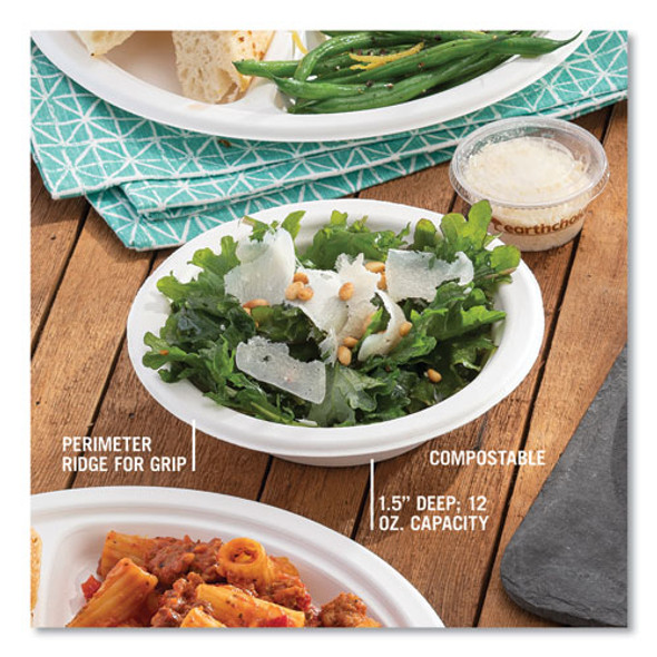 EarthChoice PFAS Free Compostable Dinnerware, Bowl, Sugarcane, 12 oz, Natural, 1,000/Carton