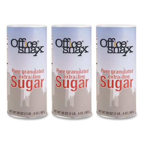 Sugar Canister, 20 oz Reclosable Canister, 3/Pack
