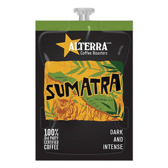 Coffee Freshpack Pods, Sumatra Blend, Dark Roast, 0.3 oz, 100/Carton