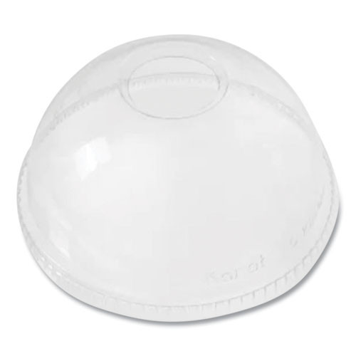 PET Lids, Dome Lid, Fits 12 oz to 24 oz Cold Cups, Plastic, Clear, 1,000/Carton