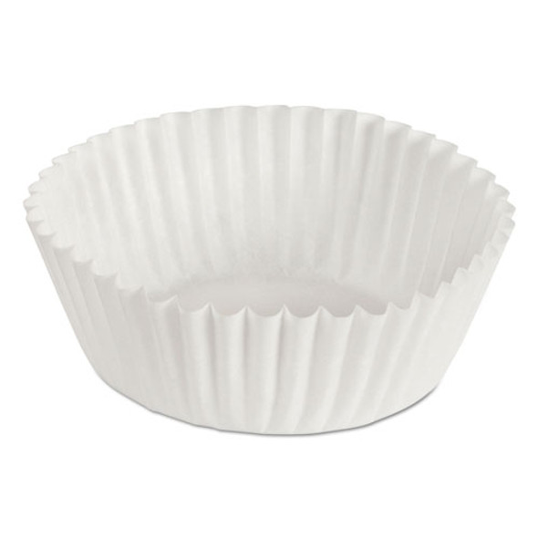 Fluted Bake Cups, 2 oz, 1.75 x 1.3 x 1.3, White, Paper, 500/Pack, 20 Packs/Carton
