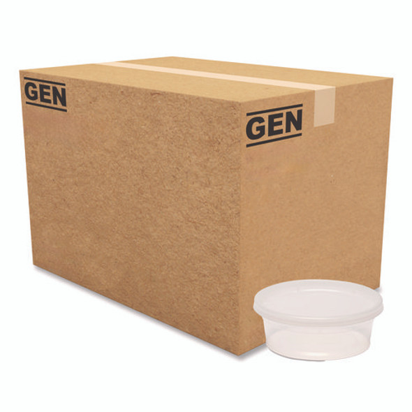 Plastic Deli Container with Lid, 8 oz, Clear, Plastic, 240/Carton
