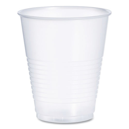 High-Impact Polystyrene Squat Cold Cups, 12 oz, Plastic, Translucent, 50/Pack