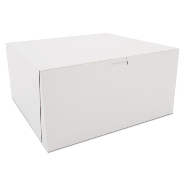 White One-Piece Non-Window Bakery Boxes, 12 x 12 x 6, White, Paper, 50/Carton White One-Piece Non-Window Bakery Boxes, 12 x 12 x 6, White, Paper, 50/Carton