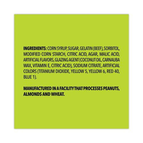 SpongeBob Squarepants Giant Krabby Patties Gummy Candy, 0.63 oz Pack, 36/Carton