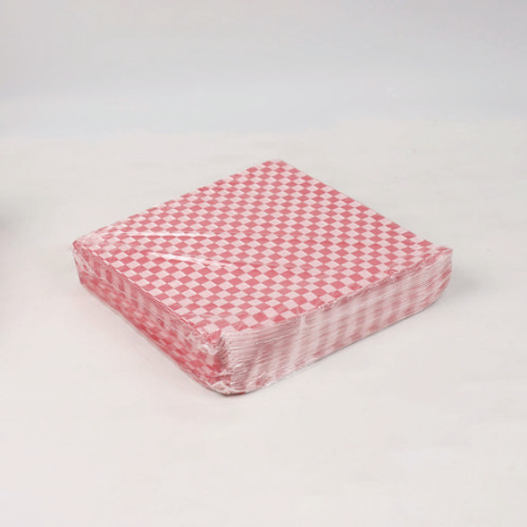 Grease-Resistant Food Wrap, 12 x 12, Red Check, 5,000/Carton