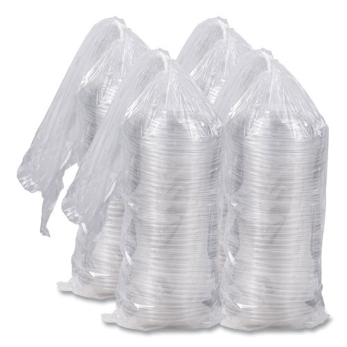 PresentaBowls Lids, Clear, Fits 24 oz to 64 oz Bowls, 7.3" Diameter x 1.1" h, Plastic, 252/Carton