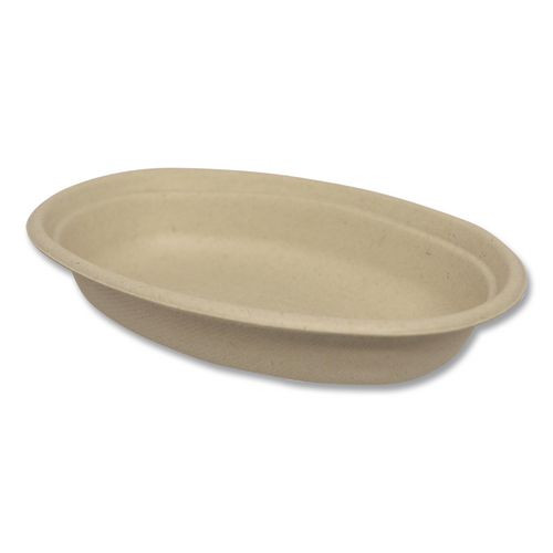 Fiber Bowls, Burrito Bowl, 18 oz, 8 x 5.3 x 1.6, Natural, Paper, 400/Carton