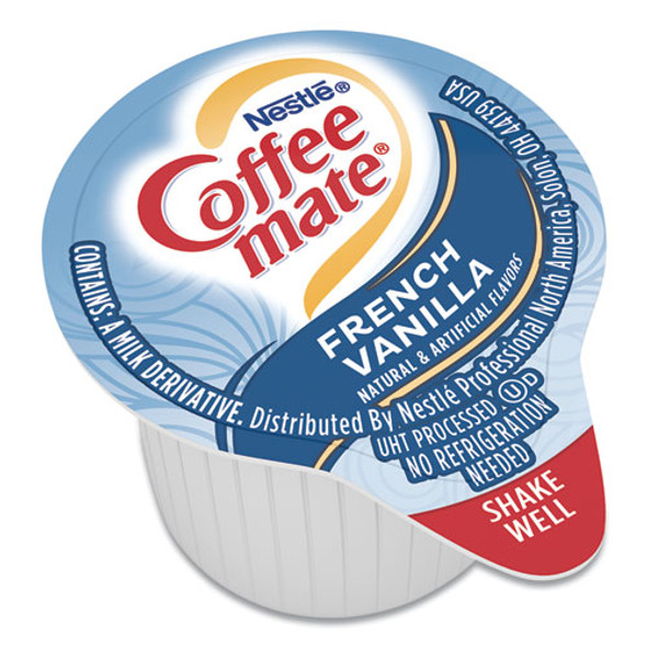 Liquid Coffee Creamer, French Vanilla, 0.38 oz Mini Cups, 50/Box Liquid Coffee Creamer, French Vanilla, 0.38 oz Mini Cups, 50/Box