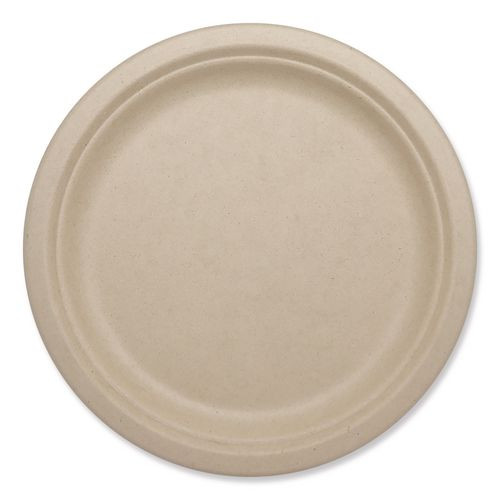 Fiber Plates, Paper, 10.1" dia, Natural, 800/Carton