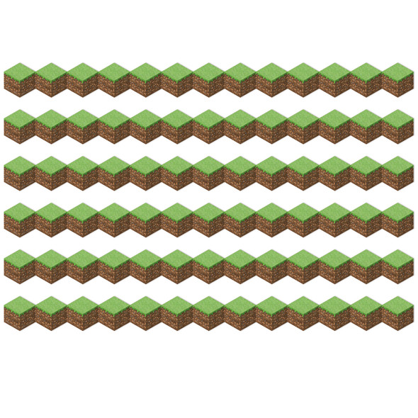 Minecraft Die-Cut Blocks Extra Wide Trim, 37 Feet Per Pack, 6 Packs