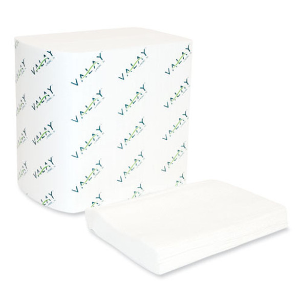 Valay Interfolded Napkins, 1-Ply, White, 6.5 x 8.25, 6,000/Carton
