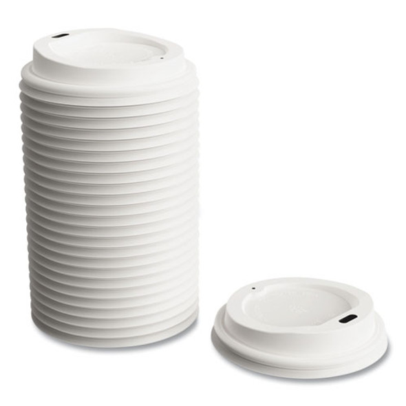 Plastic Hot Cup Lids, Fits 8 oz Hot Cups, White, 50/Pack Plastic Hot Cup Lids, Fits 8 oz Hot Cups, White, 50/Pack