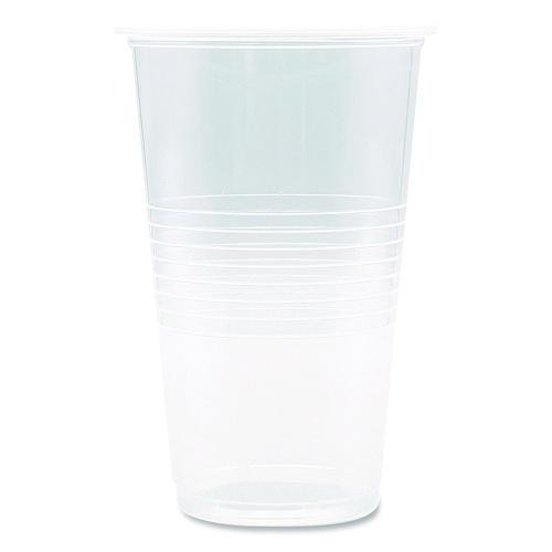 Translucent Plastic Cold Cups, 20 oz, Clear, 50/Pack