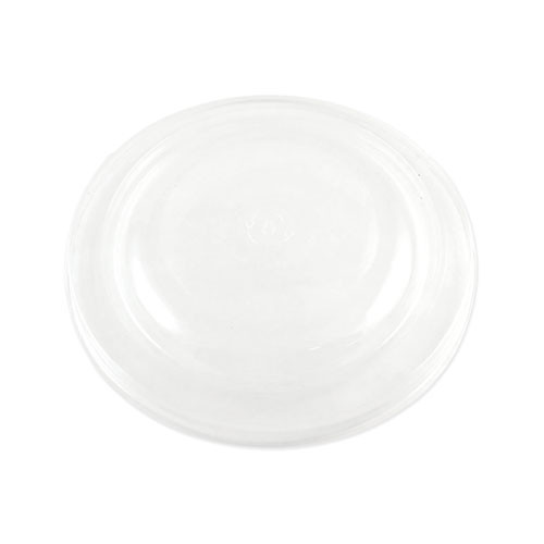 PLA Lids for Fiber Bowls, 7.5" Diameter x 1" h, Clear, Plastic, 300/Carton