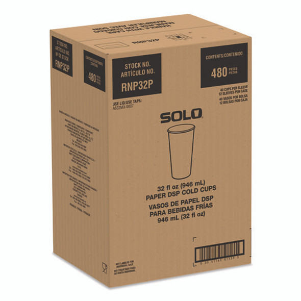 Double Sided Poly (DSP) Paper Cold Cups, 28 oz to 32 oz, White, 40 Cups/Sleeve, 12 Sleeves/Carton Double Sided Poly (DSP) Paper Cold Cups, 28 oz to 32 oz, White, 40 Cups/Sleeve, 12 Sleeves/Carton
