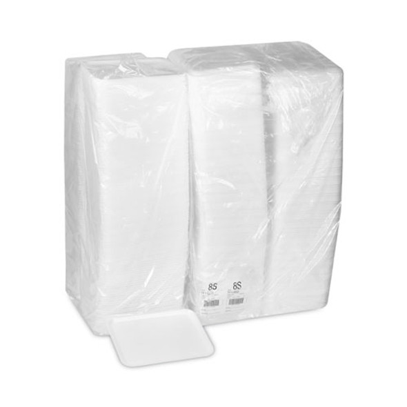 Supermarket Tray, #8S, 10 x 8 x 0.65, White, Foam, 500/Carton Supermarket Tray, #8S, 10 x 8 x 0.65, White, Foam, 500/Carton