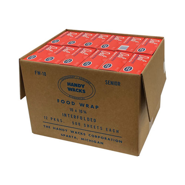 Interfolded Food Wrap Deli Sheets, 10.75 x 10, 500/Box, 12 Boxes/Carton