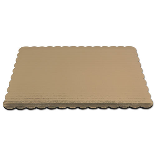 Gold Cake Pads, 1/4 Sheet, 10 x 14, Gold, Paper, 100/Carton