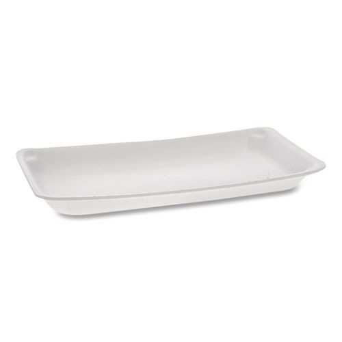 Supermarket Tray, #10P, 10.75 x 5.5 x 1.2, White, Foam, 400/Carton