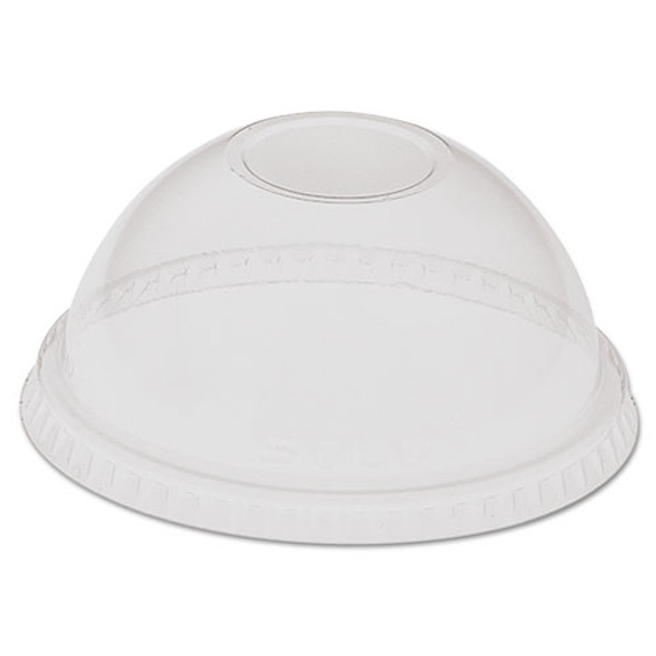 Dome-Top Cold Cup Lids, Fits 28 oz to 32 oz Cold Cups, Plastic, Clear, 500/Carton