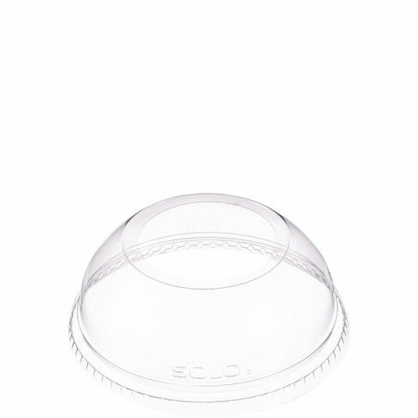 Open-Top Dome Lid, With 1.9" dia Hole, Fits 16 oz to 24 oz Cold Cups, Plastic, Clear, 1,000/Carton