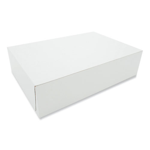 Clay-Coated Donut Boxes, 13 x 9 x 3.75, White, Paper, 200/Carton