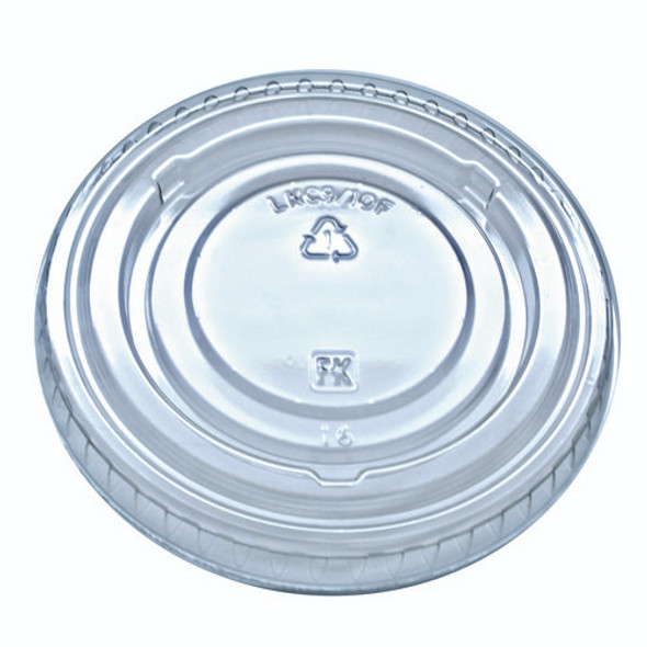 Kal-Clear/Nexclear Drink Cup Lids, Flat Lid with No Slot, Fits 9 oz to 10 oz Cold Cups, Plastic, Clear, 2,500/Carton