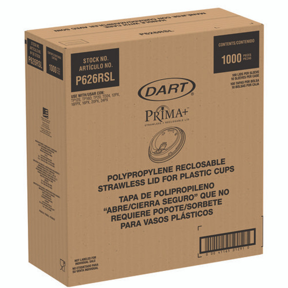 Prima Strawless Plastic Lids, Fits 12 oz to 26 oz Cold Cups, Clear, 100/Sleeve, 10 Sleeves/Carton Prima Strawless Plastic Lids, Fits 12 oz to 26 oz Cold Cups, Clear, 100/Sleeve, 10 Sleeves/Carton