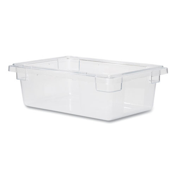 Food/Tote Boxes, 3.5 gal, 18 x 12 x 6, Clear, Plastic